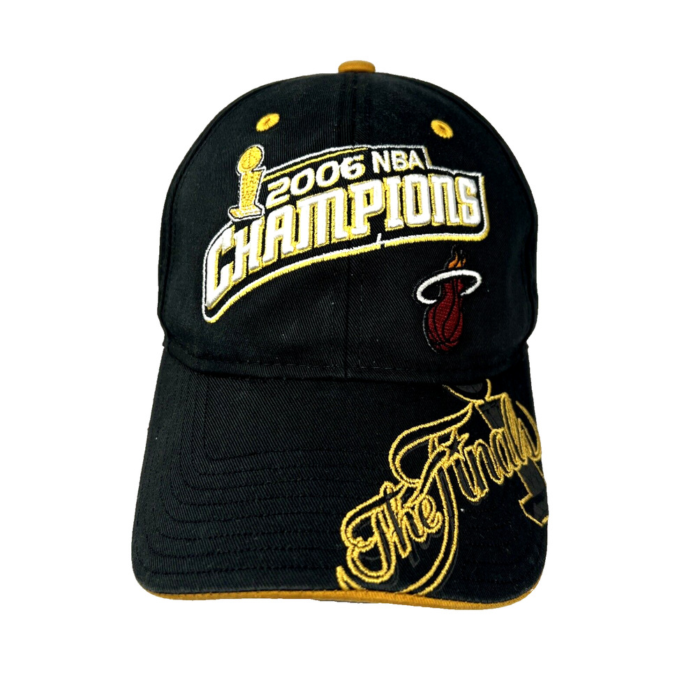 Reebok Miami Heat 2006 NBA Champions Basketball Cap The Finals Black Adjustable